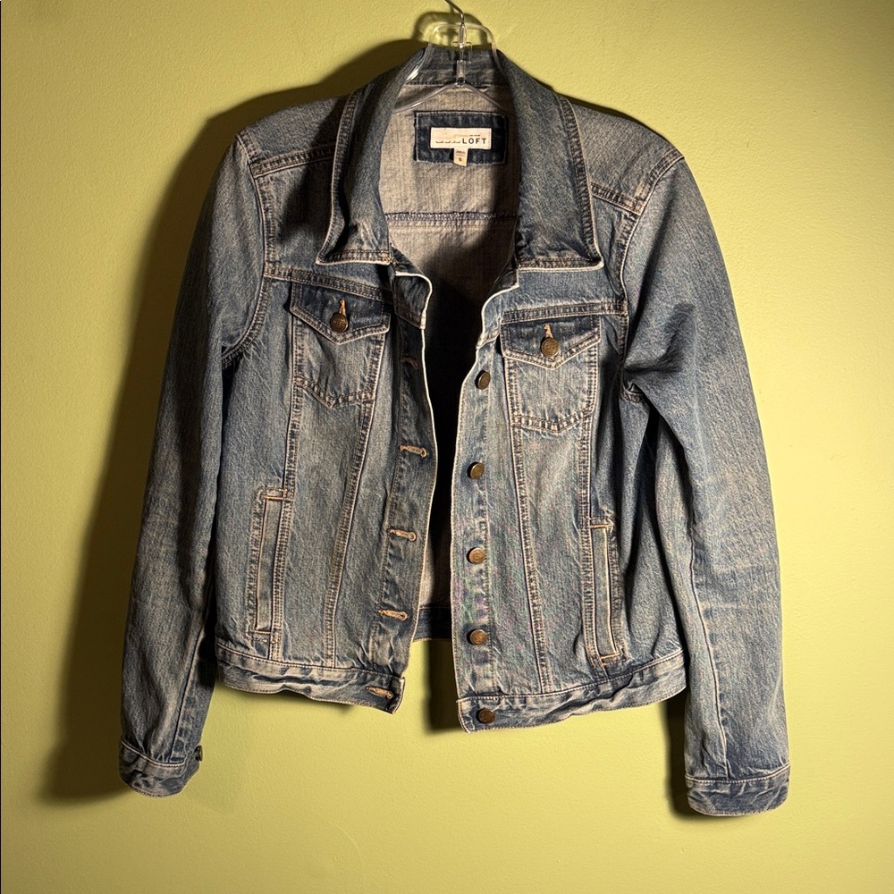 LOFT Light Blue Denim Jean Jacket Small